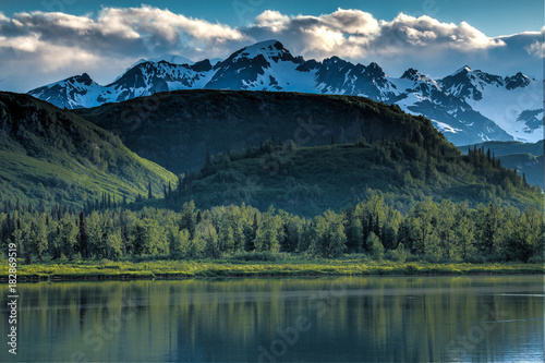 Calm Lake and Snowy Mountains © Dan