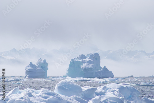 Greenland, arctic, north pole : amazing iceberg on the sea, we can still see this before complete climate change