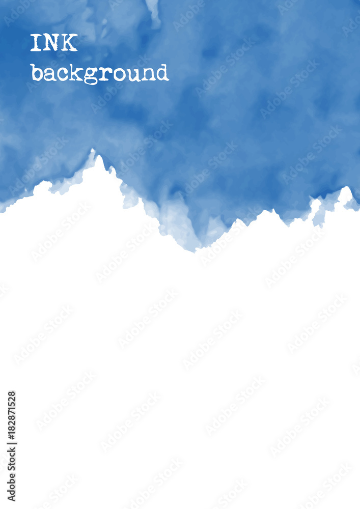 Blue ink abstract background design.