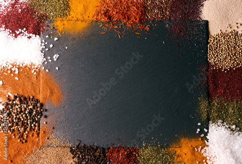 Fototapeta Naklejka Na Ścianę i Meble -  Frame composition of spices 