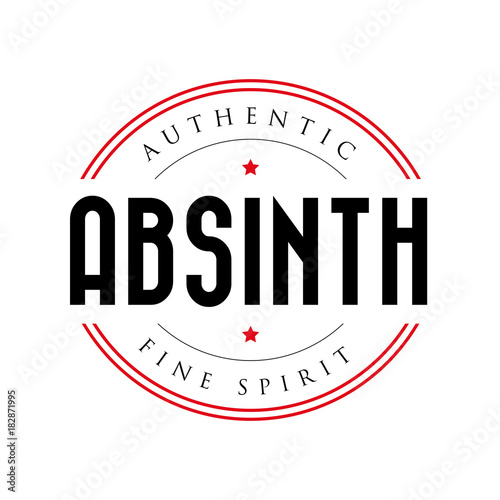 Authentic Absinth vintage stamp logo