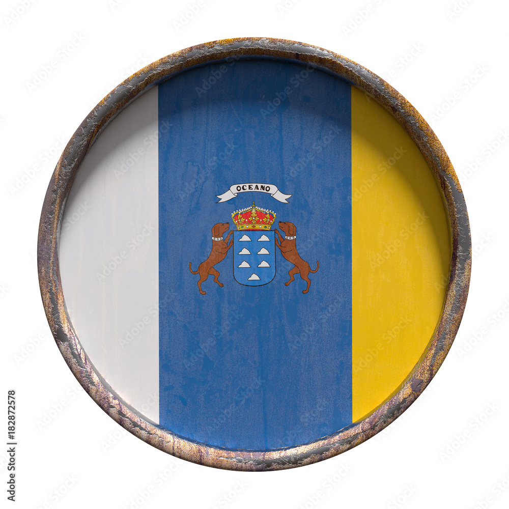 Fototapeta premium Old Canarias flag