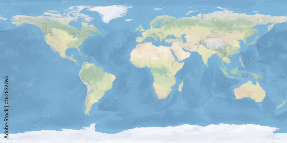 Obraz premium World Map. Artistic, Low Poly, Triangulated. Vector.