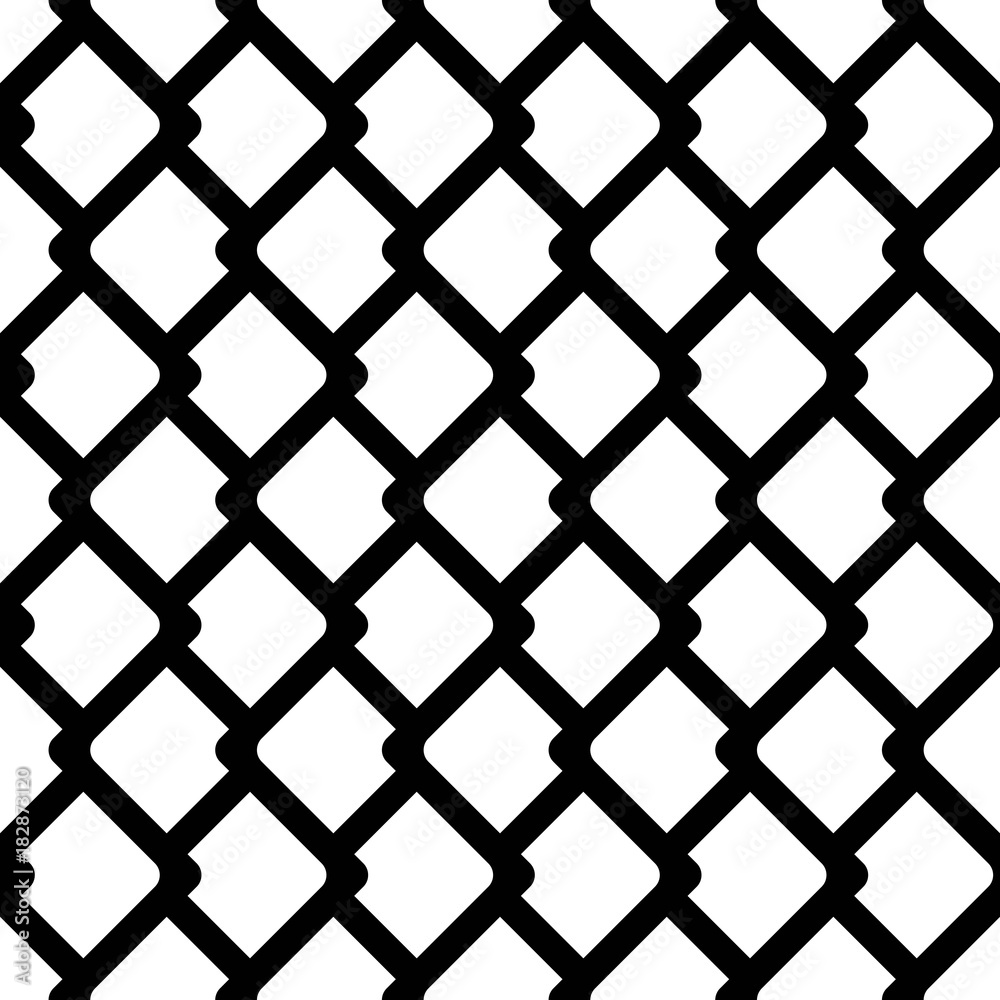 Fototapeta premium Vector seamless texture. Modern geometric background. Monochrome repeating pattern. Tile with squares.