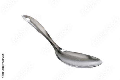 Stainless ladle / Old stainless ladle on white background.