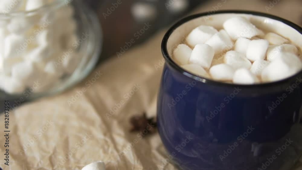 Homemade cocoa and marshmallows. Homemade cocoa and marshmallows.