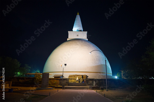 Mirisaveti Dagobah at night, Anuradhapura, Sri Lanka photo