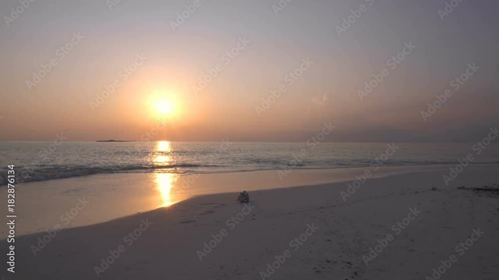 View at sunset on maldivian sandbank. Travel destination View at sunset on maldivian sandbank. Travel destination