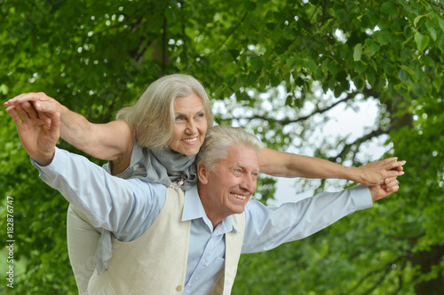  caucasian senior couple  in the park © aletia2011