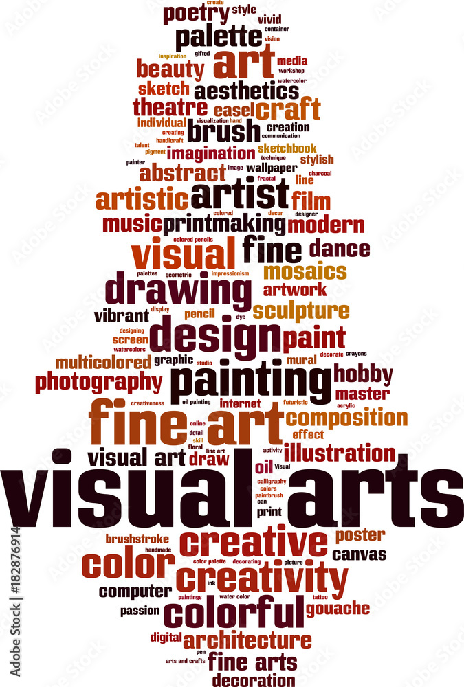 Obraz premium Visual arts word cloud