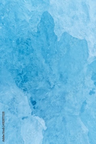 Texture of glacier ice in close-up detail