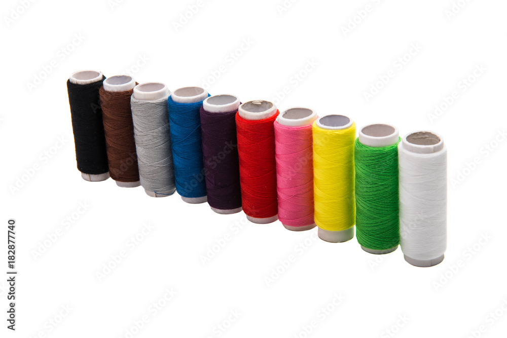 colored sewing thread isolated colored sewing thread isolated
