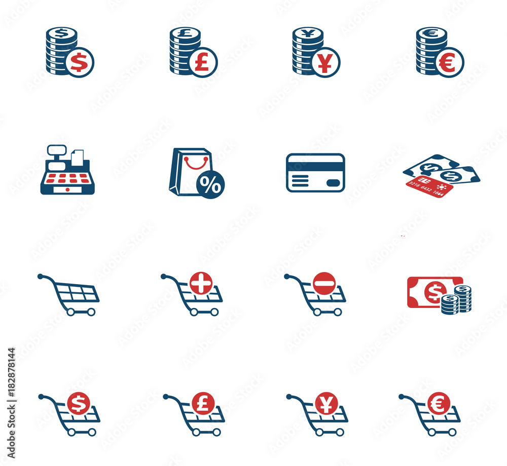 e-commerce color icon set