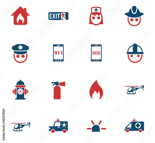 emergency icon set