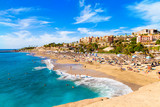 El Duque beach in Tenerife, famous Adeje coast on Canary island in summertime Spain