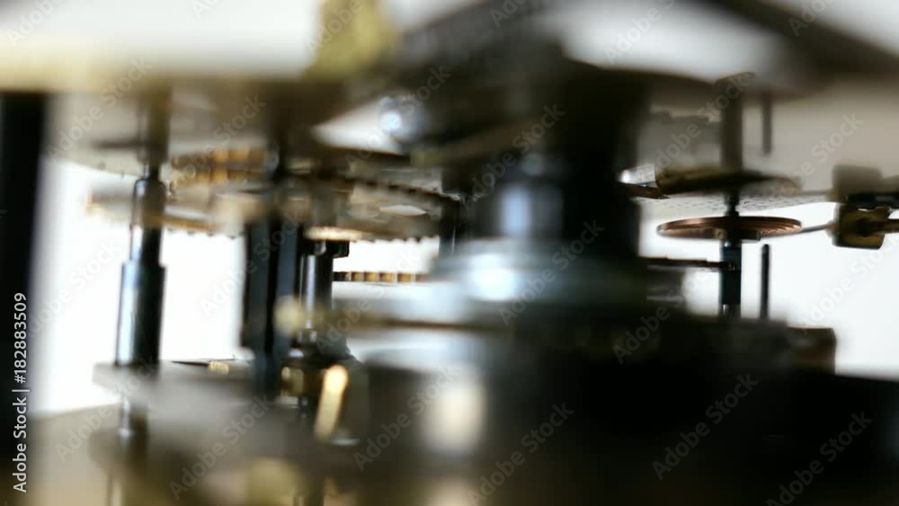 Cogwheels Of Retro Clockwork Mechanism Macro Cogwheels Of Retro Clockwork Mechanism Macro