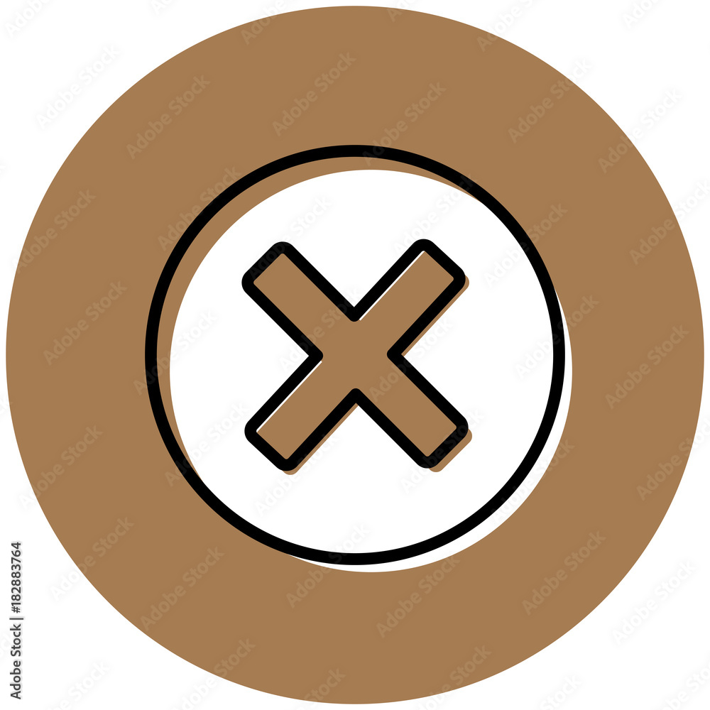 Fototapeta premium Cancel button icon. Delet button