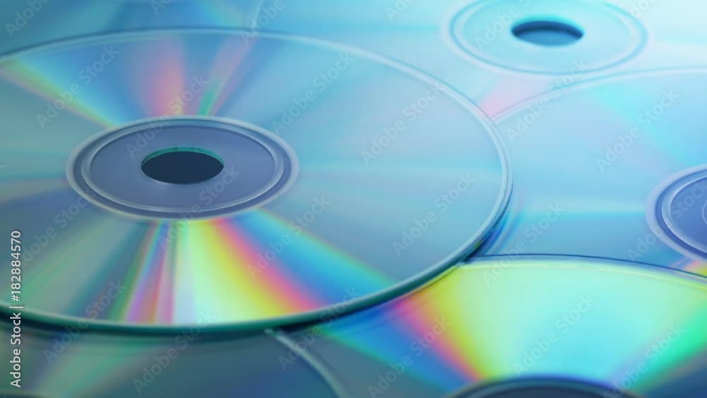 CDs In Colorful Flashing Light CDs In Colorful Flashing Light