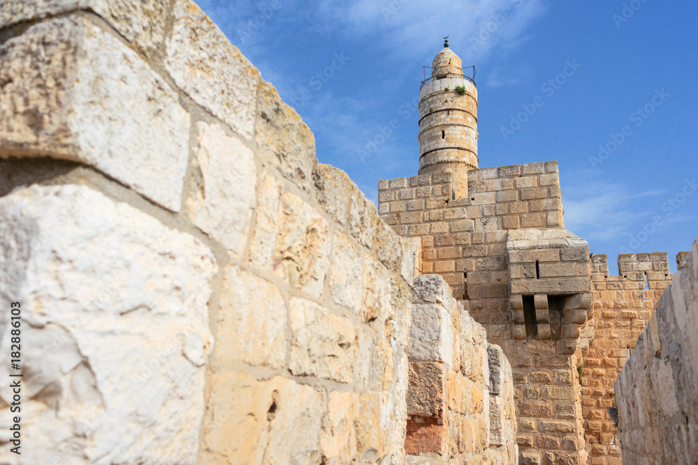 Tower of David in the old city of Jerusalem, Israel