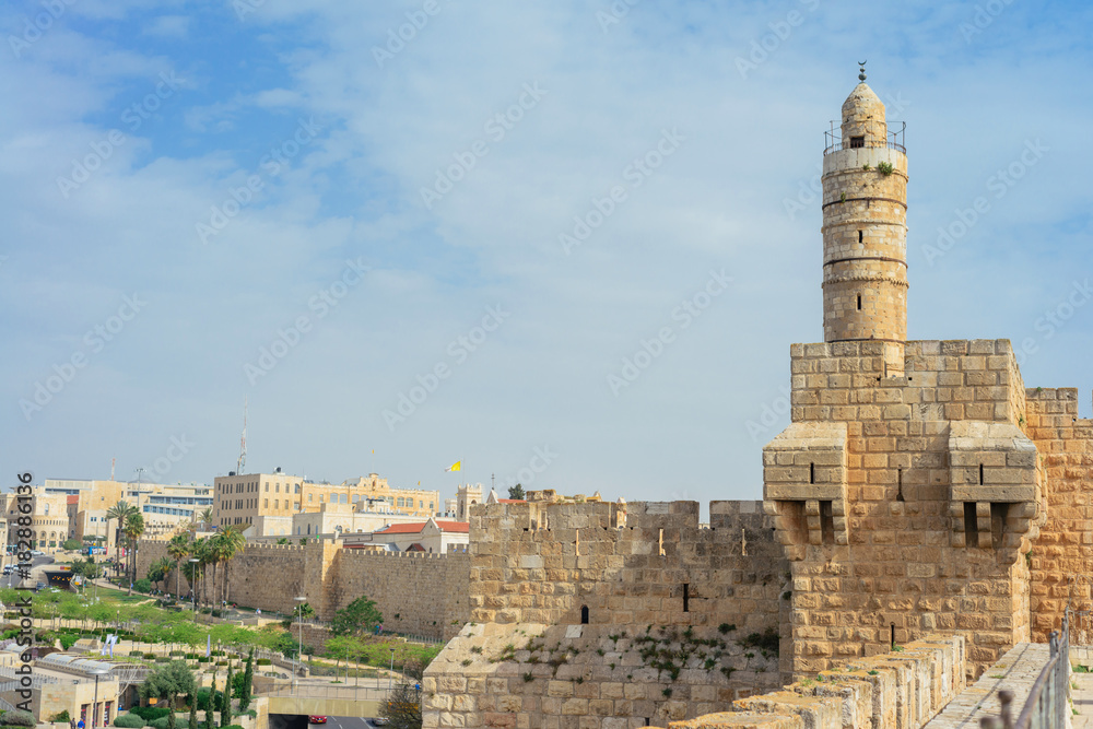 Tower of David in the old city of Jerusalem, Israel