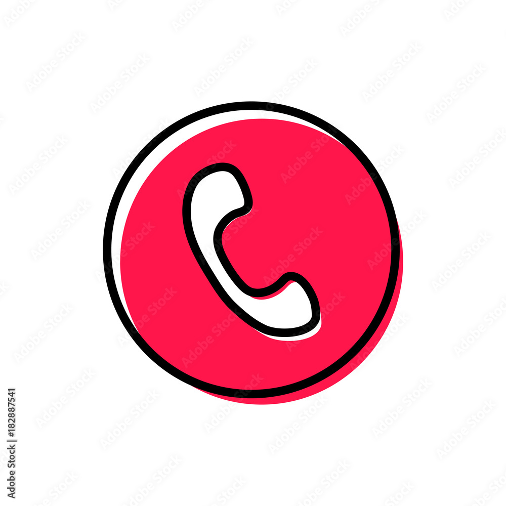 Phone button icon vector illustration sketch Phone button icon vector illustration sketch