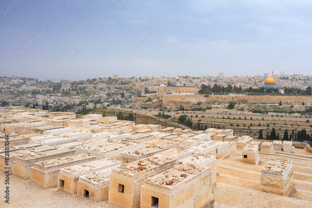 Jewish Cemetery on the Mount of Olives, including the Silwan necropolis is the most ancient cemetery in Jerusalem.