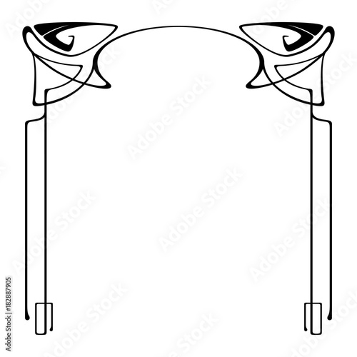 Vector art nouveau frame.