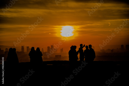Ankara sunset silhouette