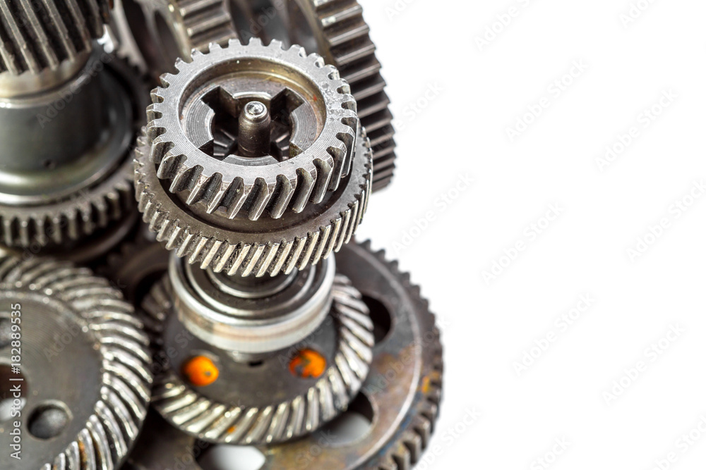 Old Rusty Gears isolated on white Old Rusty Gears isolated on white