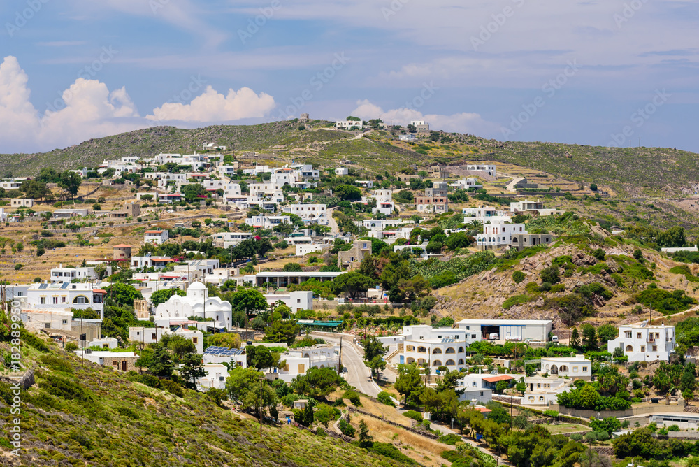 Kambos village is a traditional village on the island of Patmos, Greece