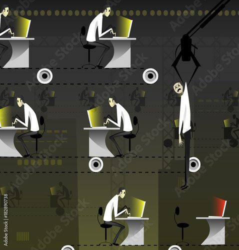 The image of the working environment as a conveyor