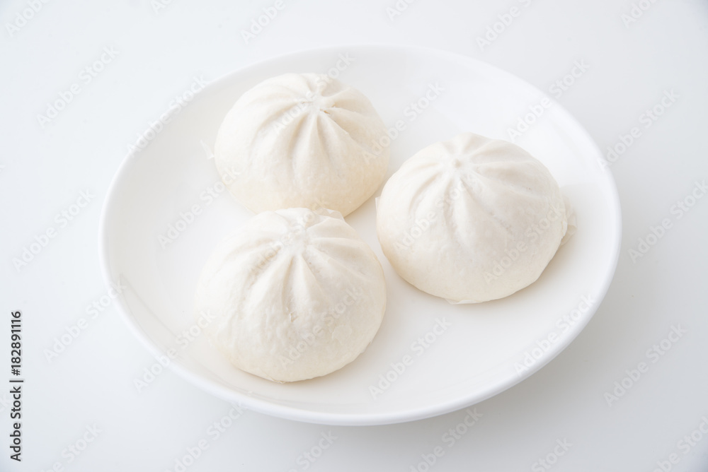 isolated steamed chinese pork bun isolated steamed chinese pork bun