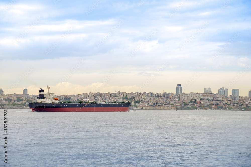 Cargo ship near the coast of Istanbul