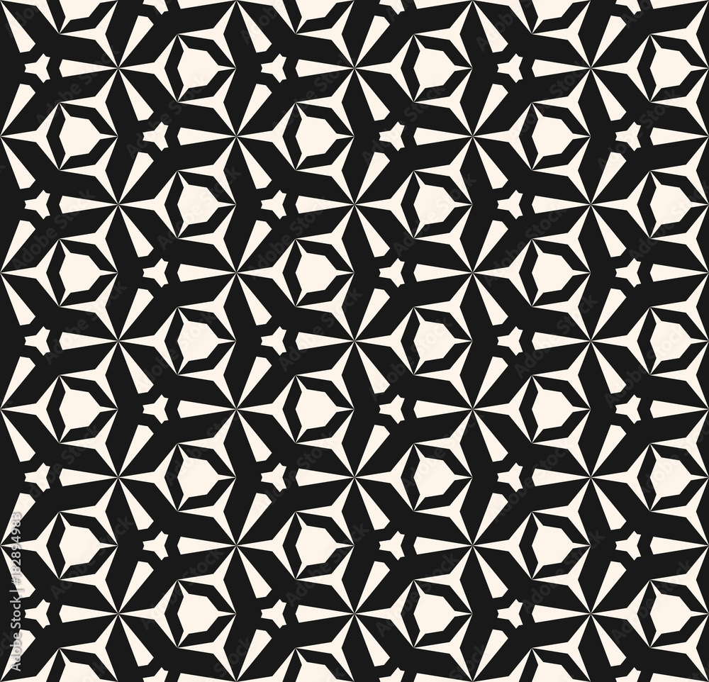Vector geometric seamless pattern with edgy triangular shapes, hexagonal grid Vector geometric seamless pattern with edgy triangular shapes, hexagonal grid