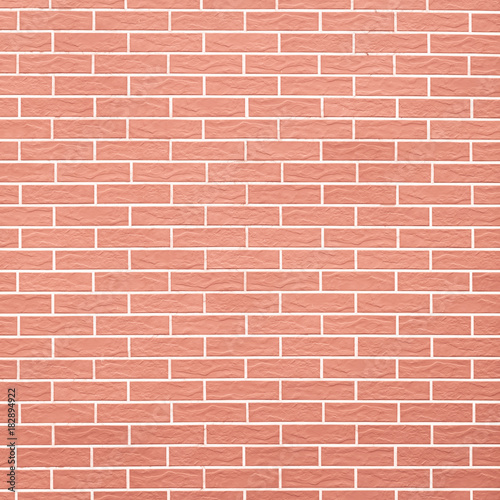 Closeup of red brick wall as background. Square format.