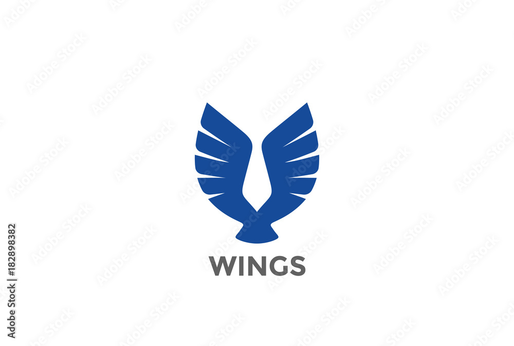 Fototapeta premium Eagle Bird Wings abstract silhouette Logo design vector