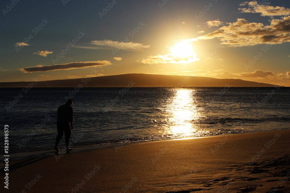 Naklejka premium Maui Sunset