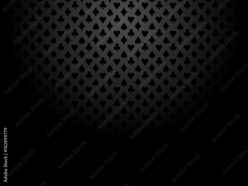 Naklejka premium Poker background suits vector black grey