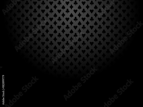 Obraz na płótnie Poker background suits vector black grey