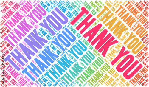 Thank You Word Cloud on a white background.