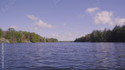 boating slowly on lake McKellar ontario photo