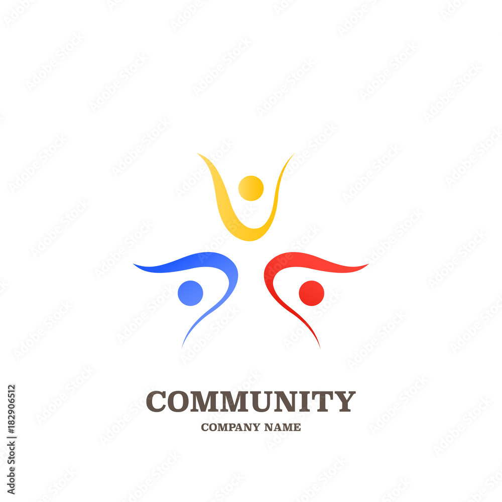 Global community,teamwork or social network people icon, logo Global community,teamwork or social network people icon, logo