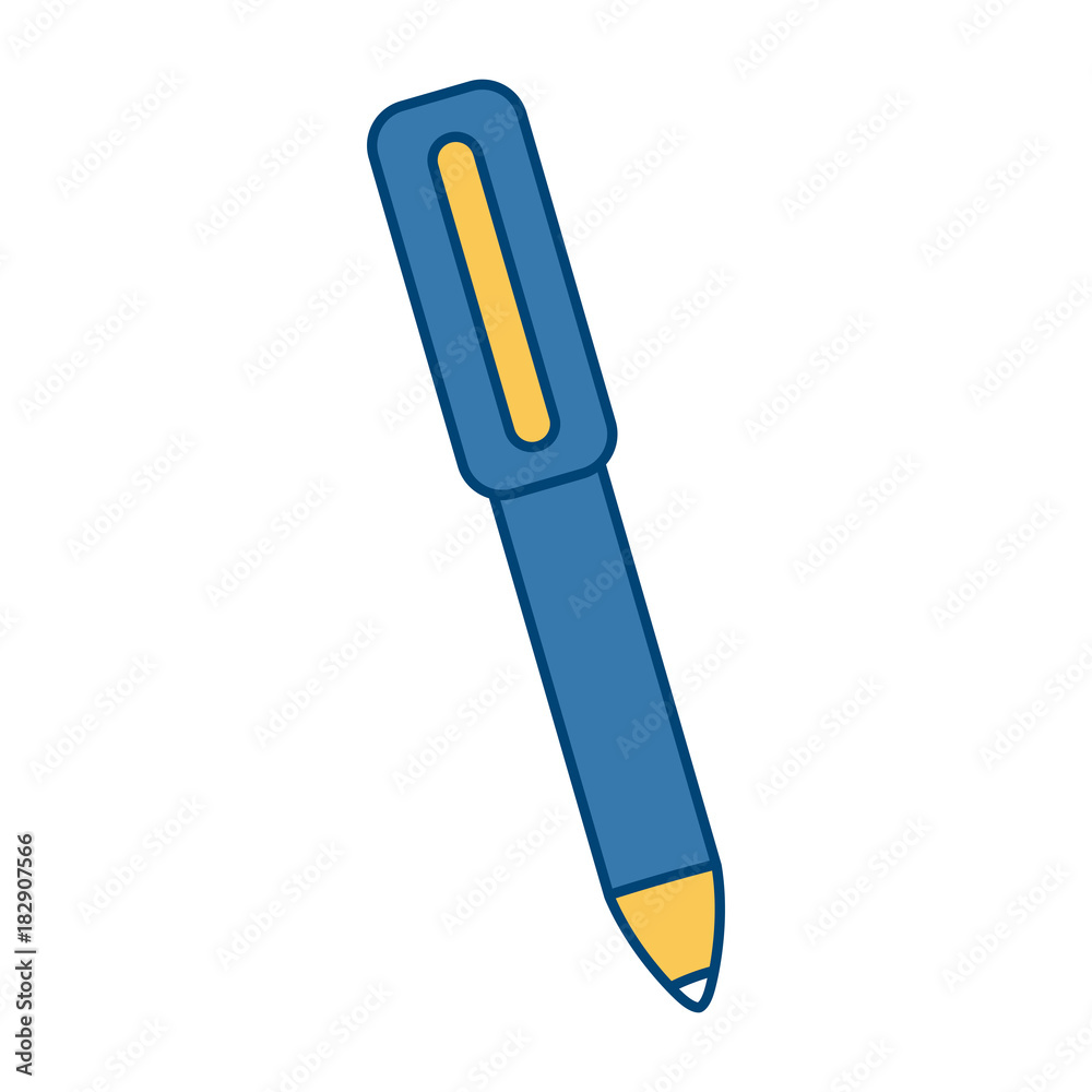 Office ballpoint isolated icon vector illustration graphic design Office ballpoint isolated icon vector illustration graphic design