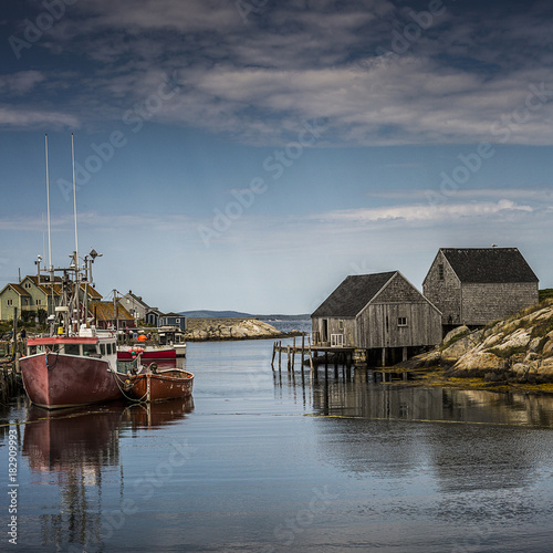 Lobster Boats docked in Nova Scotia harbour