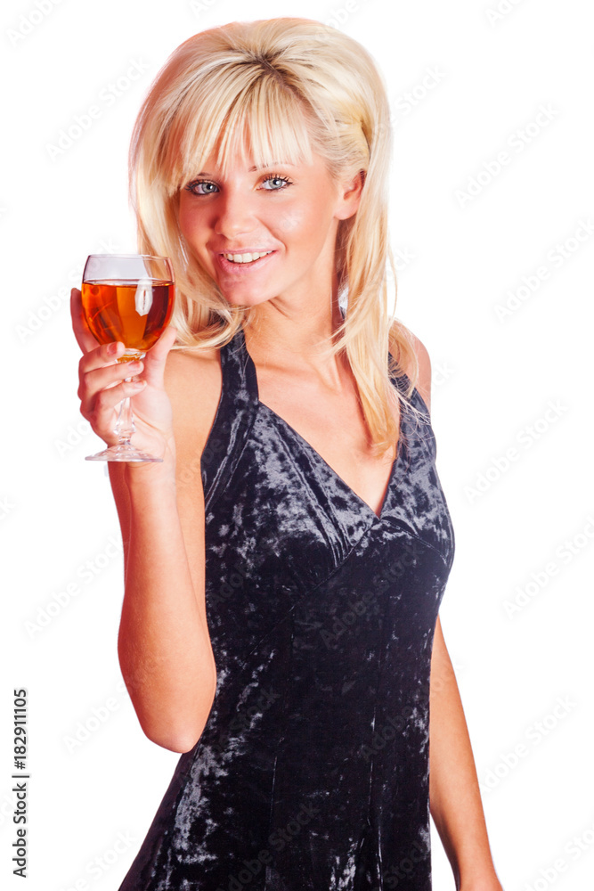 Girl drinking wine