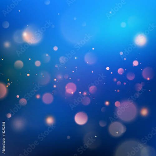 Blue bokeh abstract background. EPS 10 vector