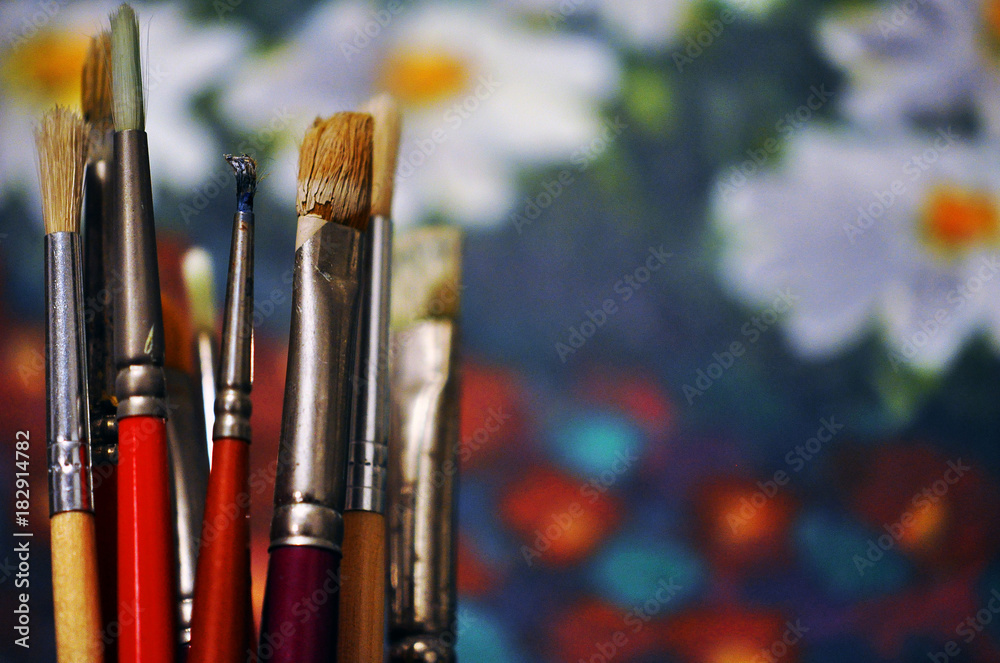 Creative soul art painting with brushes Creative soul art painting with brushes