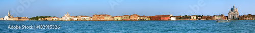Long panoramic image of Guidecca island in Venice