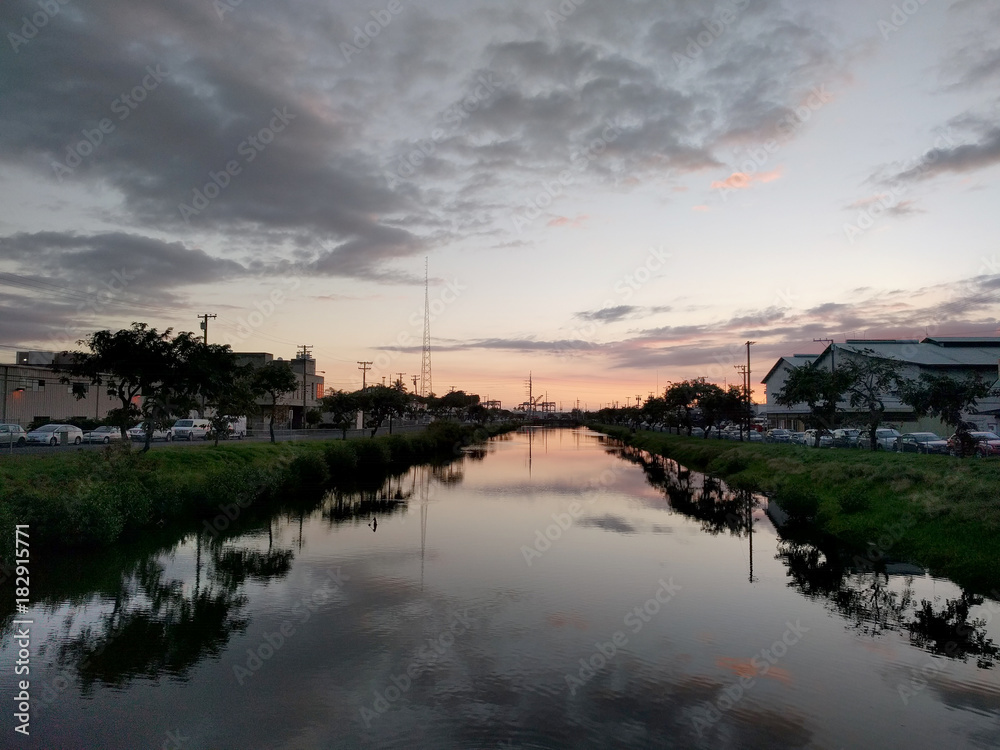 Kapalama Canal at Dusk