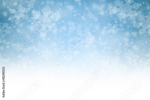 Christmas blaue Background  with snow / Blauer Weihnachts Hintergrund mit Schnee 
